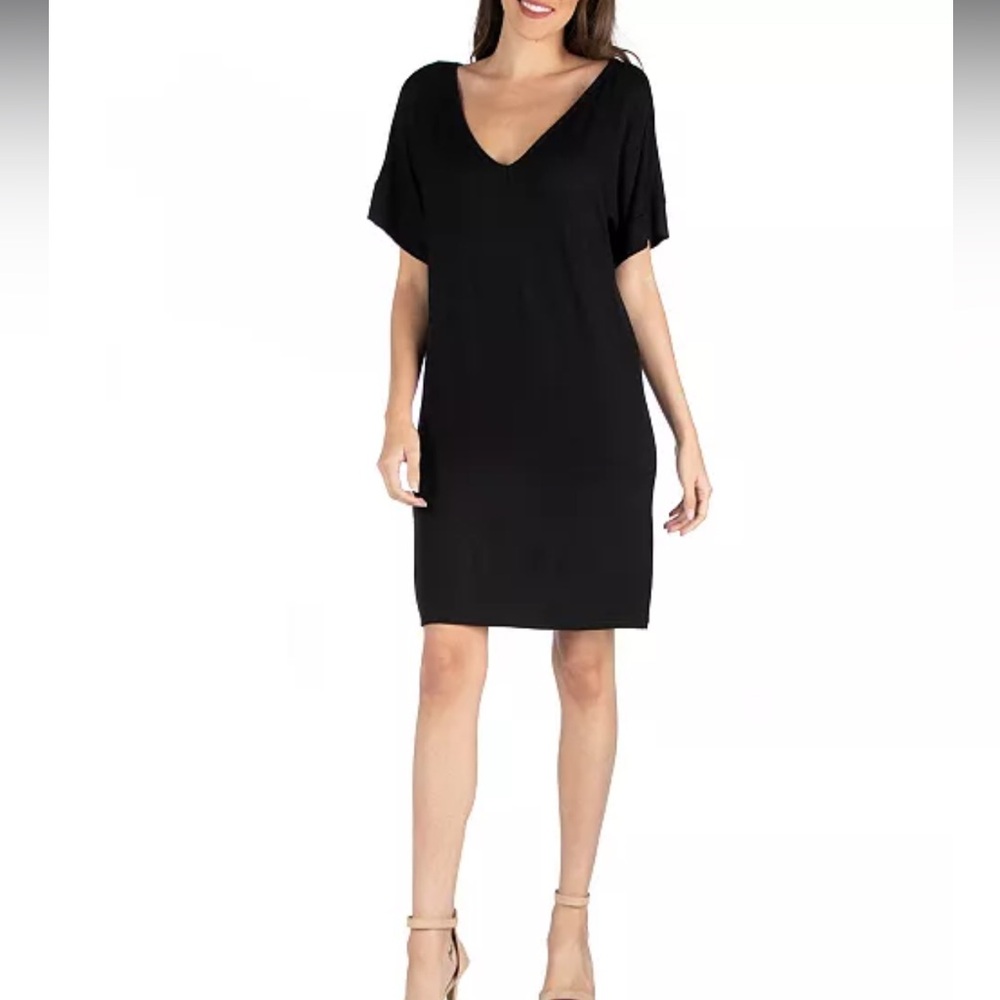 Black V-Neck Dress